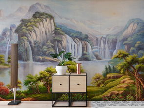 山水連天純手繪藝術(shù)油畫(huà)背景壁畫(huà)圖片素材 效果圖下載 油畫(huà) 立體油畫(huà)電視背景墻圖大全 電視背景墻編號(hào) 17396311